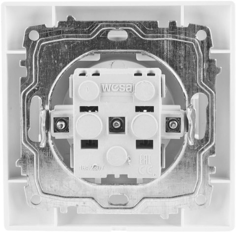 Gniazdo pojedyncze z uziemieniem VCX WESA LC 13 Biały