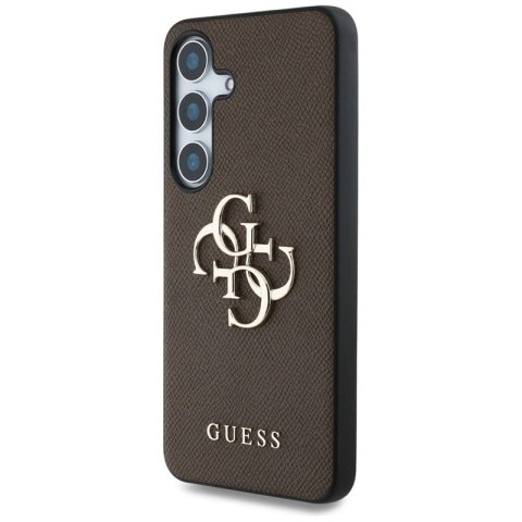Guess Grained Big 4G Logo Small Classic Logo - Etui do Samsung Galaxy S25+ (brązowy)
