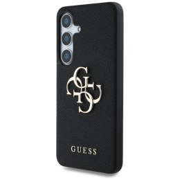 Guess Grained Big 4G Logo Small Classic Logo - Etui do Samsung Galaxy S25 (czarny)