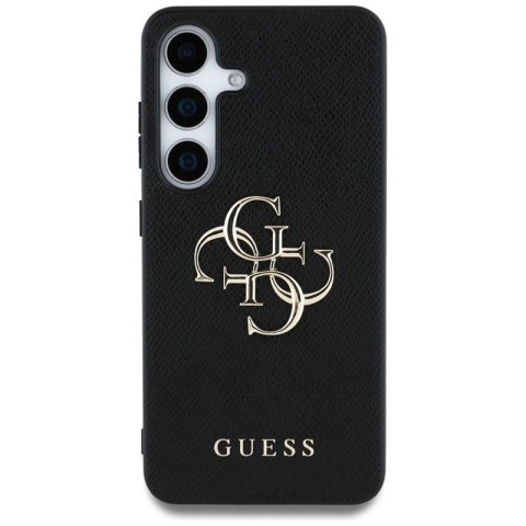 Guess Grained Big 4G Logo Small Classic Logo - Etui do Samsung Galaxy S25 (czarny)