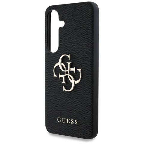 Guess Grained Big 4G Logo Small Classic Logo - Etui do Samsung Galaxy S25 (czarny)