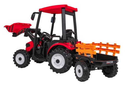 Pojazd MEGA Traktor D68 Z Przyczepką Czerwony