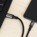 Qoltec Kabel USB4 Ultra-Fast | USB-C PD 240W | Thunderbolt 3/4 | 4K | 40Gb/s | 1m | Czarny