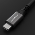 Qoltec Kabel USB4 Ultra-Fast | USB-C PD 240W | Thunderbolt 3/4 | 4K | 40Gb/s | 1m | Czarny