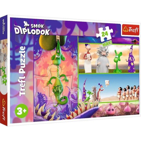 Trefl: Puzzle maxi 24el. - Ciekawski Smok Diplodok