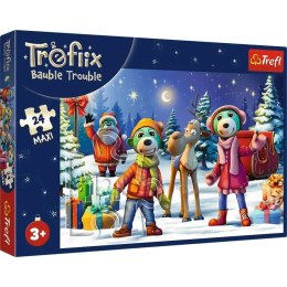 Trefl: Puzzle maxi 24el. - Trefliki lepią bałwana