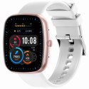 Smartwatch Damski GRAVITY GT18-2 Różowy Pasek Silikonowy + Biały Pasek