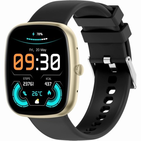 Smartwatch Damski GRAVITY GT18-7 Beżowy Pasek Silikonowy + Czarny Pasek