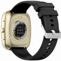 Smartwatch Damski GRAVITY GT18-7 Beżowy Pasek Silikonowy + Czarny Pasek