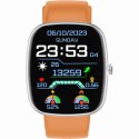 Smartwatch Męski GRAVITY GT18-4 Pomarańczowy Pasek Silikonowy + Czarny Pasek