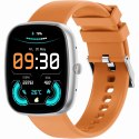 Smartwatch Męski GRAVITY GT18-4 Pomarańczowy Pasek Silikonowy + Czarny Pasek