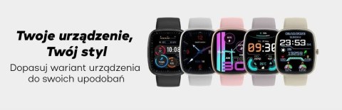 Smartwatch Męski GRAVITY GT18-4 Pomarańczowy Pasek Silikonowy + Czarny Pasek
