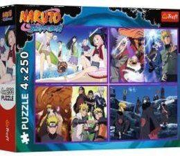Trefl: Puzzle 4x250el. - Przygody Naruto Uzumaki