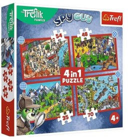 Trefl: Puzzle 4w1 - Podróże Treflików