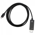 V7 V7USBCDP14-2M adapter kablowy DisplayPort USB Type-C Czarny