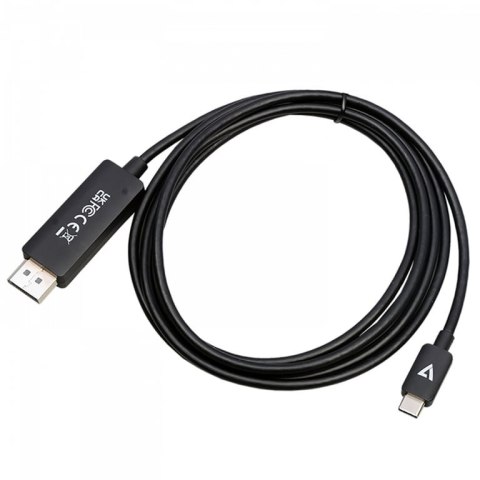 V7 V7USBCDP14-2M adapter kablowy DisplayPort USB Type-C Czarny