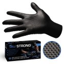 VELO STRONG GRIP S CZARNE Rękawice nitrylowe robocze z gripem, 50 szt.