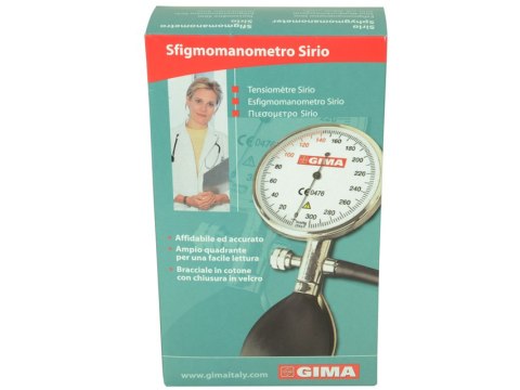 GIMA SIRIO Ciśnieniomierz zegarowy, mankiet zapinany na rzep, skala 0-300 mmHg