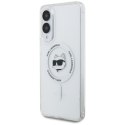 Karl Lagerfeld Button Choupette Head Printed Logo MagSafe - Etui Samsung Galaxy S25 Edge (biały)