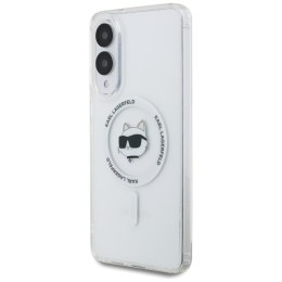 Karl Lagerfeld Button Choupette Head Printed Logo MagSafe - Etui Samsung Galaxy S25 Edge (biały)