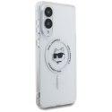 Karl Lagerfeld Button Choupette Head Printed Logo MagSafe - Etui Samsung Galaxy S25 Edge (biały)