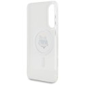 Karl Lagerfeld Button Choupette Head Printed Logo MagSafe - Etui Samsung Galaxy S25 Edge (biały)