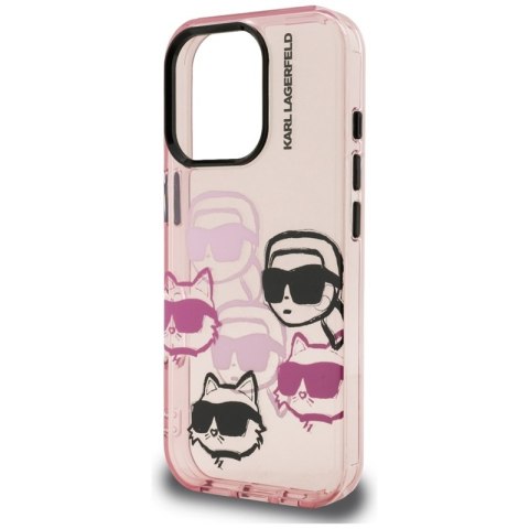 Karl Lagerfeld IML Multi K&C Head Pattern - Etui iPhone 16 Pro Max (różowy)