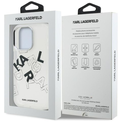 Karl Lagerfeld IML Sketched Graphic - Etui iPhone 16 Pro Max (przezroczysty)