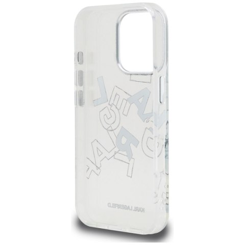Karl Lagerfeld IML Sketched Graphic - Etui iPhone 16 Pro (przezroczysty)