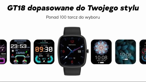 Smartwatch Damski GRAVITY GT18-8 Beżowy Pasek Silikonowy + Biały Pasek