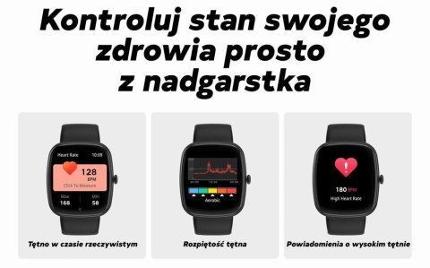 Smartwatch Damski GRAVITY GT18-8 Beżowy Pasek Silikonowy + Biały Pasek