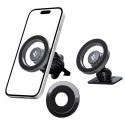 Spigen MFT13 Magnetic Dashboard & Vent Car Mount - Magnetyczny uchwyt samochodowy MagSafe (Srebrny)