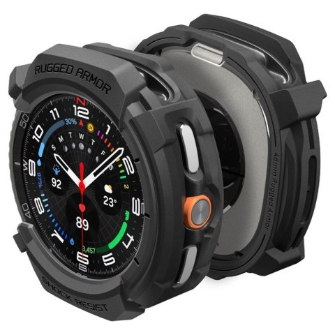 Spigen Rugged Armor - Obudowa do Samsung Galaxy Watch 8 Classic 46 mm (Matte Black)