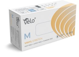 VELO M Rękawice winylowe bezpudrowe diagnostyczne, uniwersalne, 100 szt.