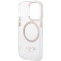 Guess Metal Outline Magsafe - Etui iPhone 15 (przezroczysty / złoty)