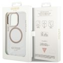 Guess Metal Outline Magsafe - Etui iPhone 15 (przezroczysty / złoty)