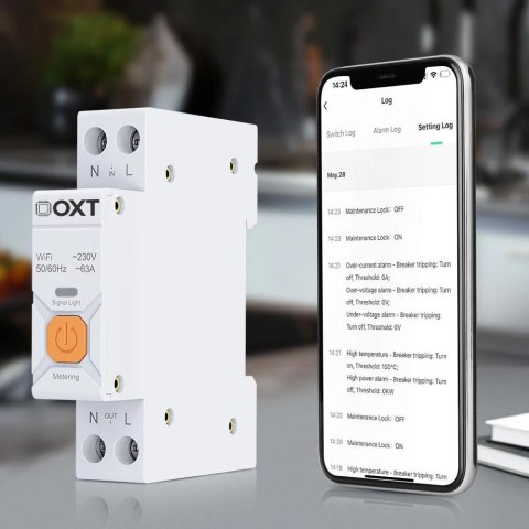 Inteligentny Sterownik OXT | 63A | Licznik | WiFi | Tuya T335