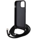 Karl Lagerfeld Crossbody Saffiano Monogram Ikonik Metal Pin - Etui iPhone 15 (czarny)