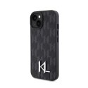 Karl Lagerfeld Leather Monogram Hot Stamp Metal Logo - Etui iPhone 15 (czarny)
