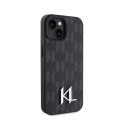 Karl Lagerfeld Leather Monogram Hot Stamp Metal Logo - Etui iPhone 15 (czarny)