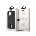 Karl Lagerfeld Leather Monogram Hot Stamp Metal Logo - Etui iPhone 15 (czarny)