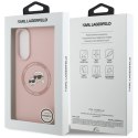 Karl Lagerfeld Silicone Double Heads And Circle MagSafe - Etui Samsung Galaxy S25 Edge (różowy)