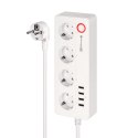 Listwa sieciowa Kruger&Matz 4 gniazda typu niemieckiego i 4xUSB 2100 mA Connect P6 Tuya