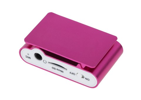 Odtwarzacz MP3 z wyświetlaczem Quer (różowy)