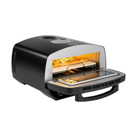 Piec do pizzy SUPREME ELITE 2200 W, 450 stopni, dwie grzałki, okno, LED, 33 cm, różna programy pieczenia