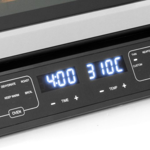 Piec do pizzy SUPREME ELITE 2200 W, 450 stopni, dwie grzałki, okno, LED, 33 cm, różna programy pieczenia