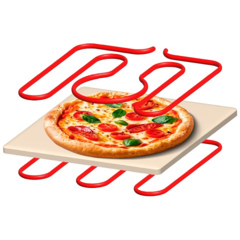 Piec do pizzy SUPREME ELITE 2200 W, 450 stopni, dwie grzałki, okno, LED, 33 cm, różna programy pieczenia