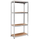 Regał magazynowy 4 poziomy 174x80x40 150 kg srebrny