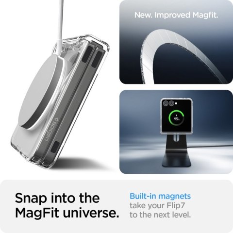 Spigen Airskin Mag MagSafe - Etui do Samsung Galaxy Z Flip 7 (Clear/White)