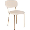 Krzesło welurowe LOUIS gold beżowe velvet
